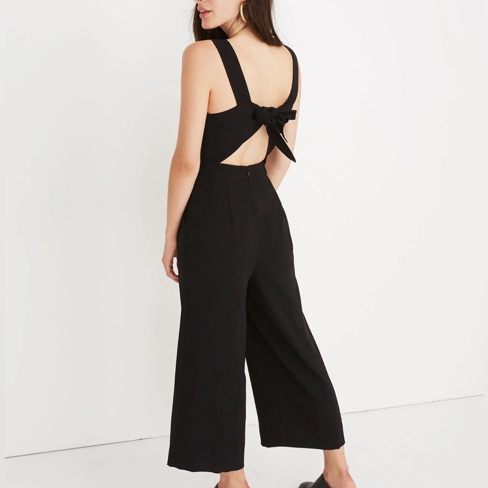 Madewell Apron Bow-Back Jumpsuit